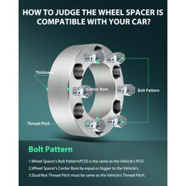 SCITOO 4Pcs 2" Wheel Spacers 6x5.5 Studs 12x1.25 108mm 6Lug Wheel Spacers No Hubcentric Fit for Nissan Titan Armada Pickup Xterra Pathfinder Frontier for Infiniti QX56 QX4