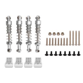 2 Pair RC Metal Universal Shock Absorber Damper Set with Shock Mount for WPL C14 RC Car Upgrade PartsSilver