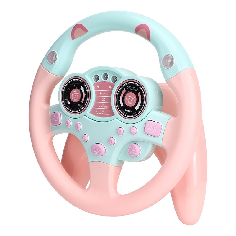CO Driver Simulated Steering Wheel Pink Educational Driving Simulation Toy