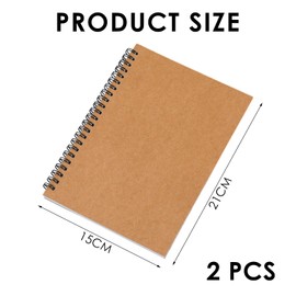 SLEEKEE 2 Dotted A5 Notebooks, Sketchbooks, Painting Books, Sketchbooks, Spiral Notebooks, Ring Binders, Suitable for Drawing and Sketching (21 * 14.8cm)