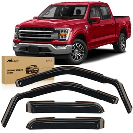 Nilight in-Channel Rain Guards for Ford F150 2021 2022 2023 2024 Super Cab, F250 F350 F450 F550 2023 2024 Super Duty Super Cab,Vent Window Visors, Original Window Deflectors-4PCS