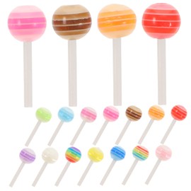 Beavorty 50pcs Cute Cartoon Lollipop Nail Art Accessories for Manicure Bead Shaped Charms Unique Nail Decors for Parties and Special Occasions