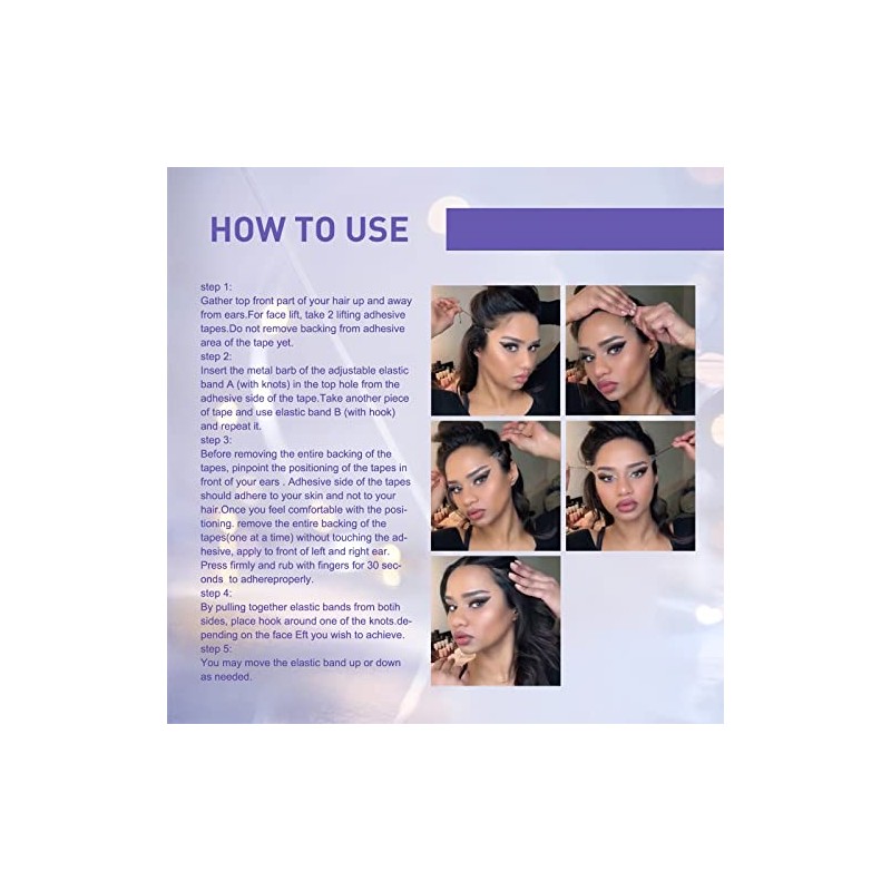 Kit Invisible De Elevación De Cinta Facial 160 Pzas -