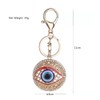 ZHSH Cute Bling Crystal Turkey Eye Keyring with 1 Pcs