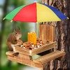 Gnodary Squirrel Feeder with Umbrella, Squirrel Feeders for Outside, Squirrel
