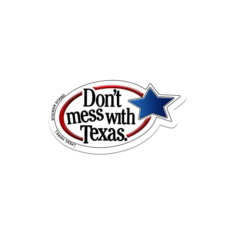 Don't Mess with Texas car Bumper Sticker Decal 4" x