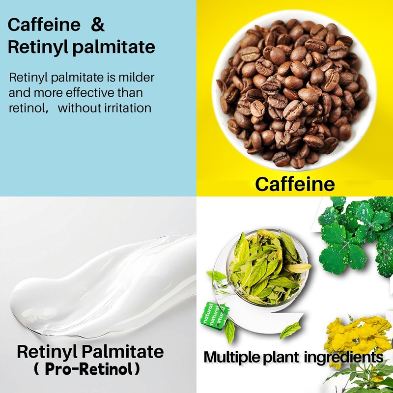 Caffeine Eye Cream for Dark Circles, Pro-Retinol Eye Serum Anti