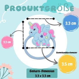 Unicorn Hair Bobbles for Little Girls (2 Pieces/1 Pair) Elastic Hair Scrunchie with Colourful Cartoon for Children - Braided Rubber Hair Accessories Girls - Unicorn Hair Ties / Ponytail Bands 2 Pieces