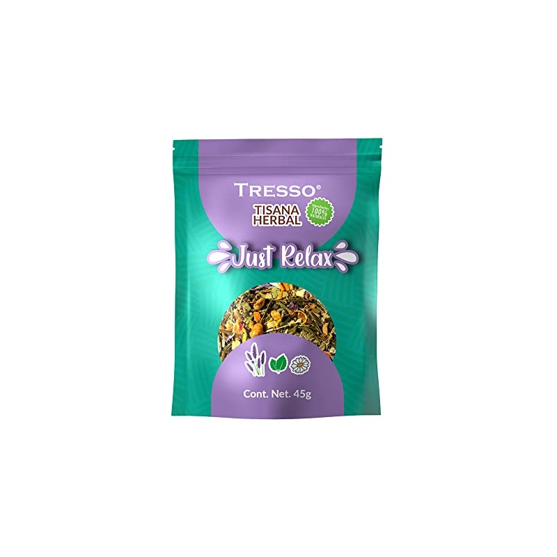 Tresso, Tisana Herbal "Just Relax", 45 gramos