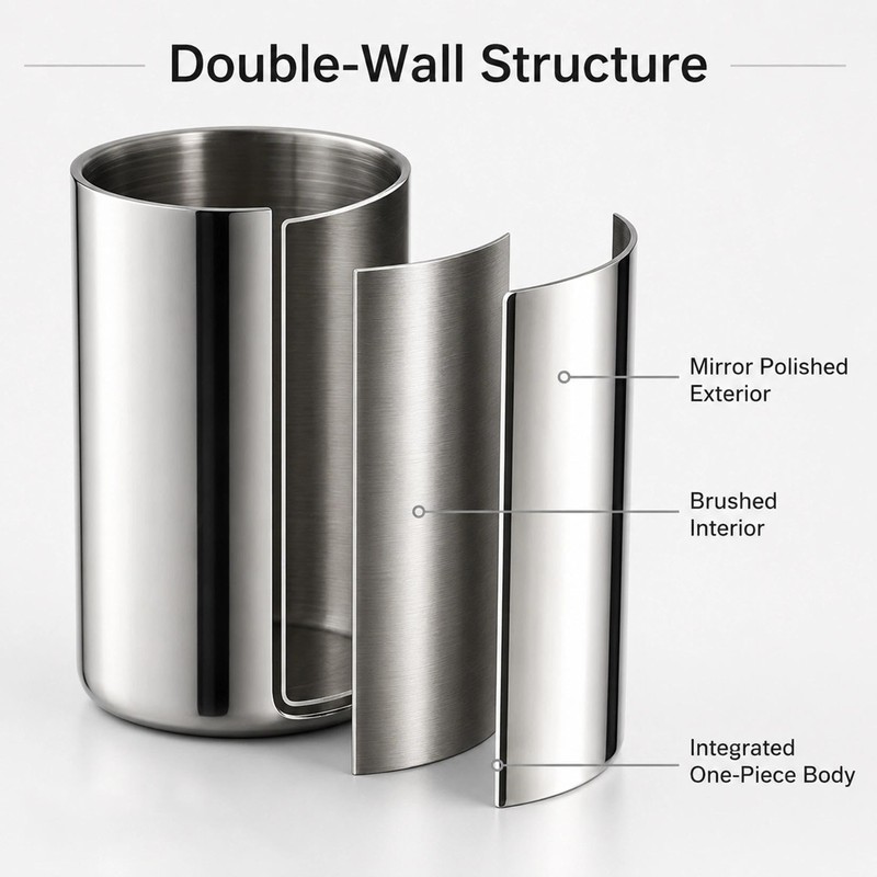 IMEEA Utensil Holder Double Wall 304 Stainless Steel Kitchen Utensil