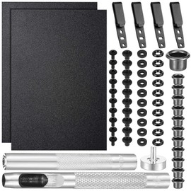 Lanties Lanties 91 Pcs DIY Holster Kit Include Eyelet Hand Setter & Eyelet Combo Thermoform Sheet Holster Belt Clip with Screws Molle Clips Attachments for Making Knife Sheath Keel Guard