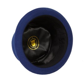 DASMARCA Jack Blue Wool Felt Winter Porkpie Hat - XL