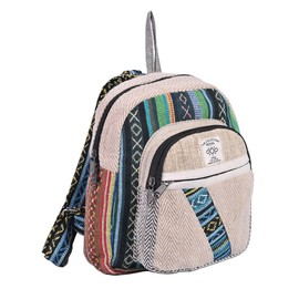 THE COLLECTION ROYAL Himalayan Hemp and Cotton Boho Bohemian Hippie Bag Purse Eco Friendly Mini Daypack Backpack