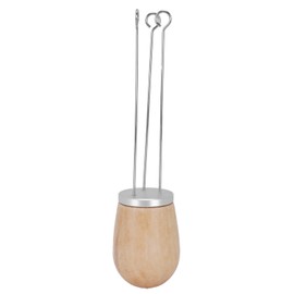 Needle Type Coffee Wooden Powder Dispenser Coffee Stirrer with Handle for Stiring CoffeeSilver