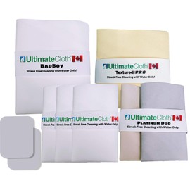 UltimateCloth® The Original Streak Free Cloth - 100% MiraFiber® - Incredible Miracle Cloth that Cleans with WATER ONLY (9pc. Multi Pack) 554720