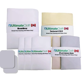 UltimateCloth® The Original Streak Free Cloth - 100% MiraFiber® - Incredible Miracle Cloth that Cleans with WATER ONLY (9pc. Multi Pack) 554720