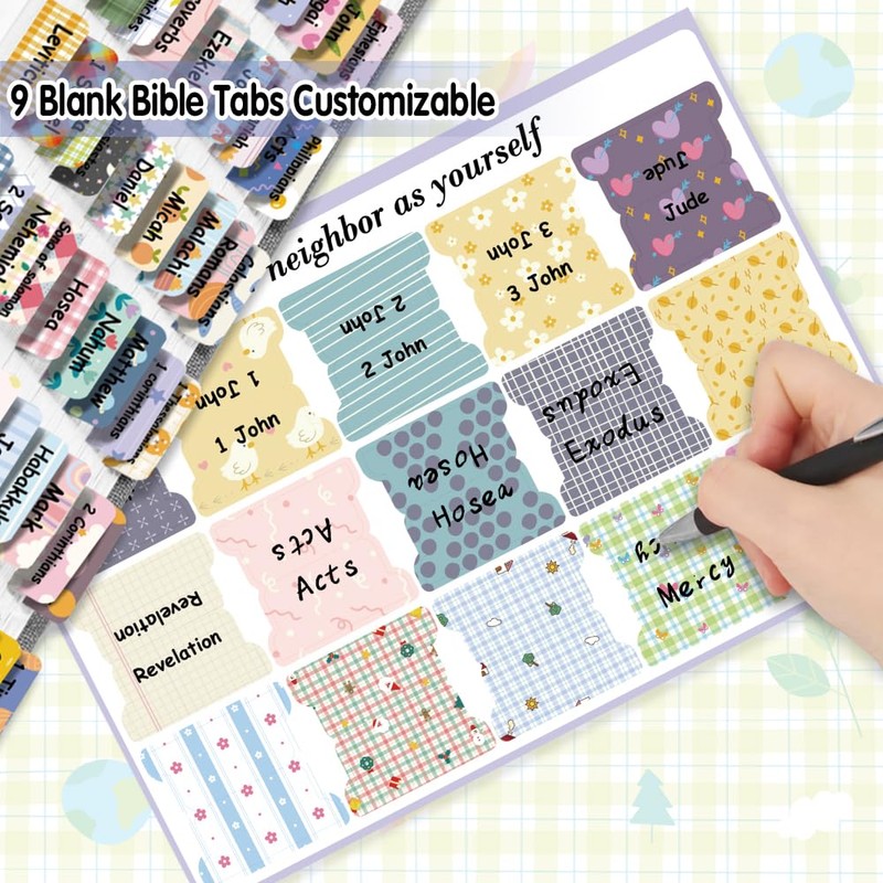Holy Bible Tabs for Women and Men, 66 Laminated Position