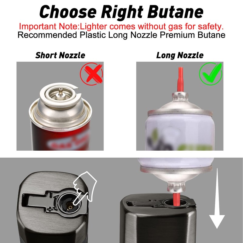 Kantion Torch Lighter, 4 Jet Flame Lighter Refillable Butane Windproof