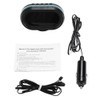 Keenso 12V/24V Coche Termómetro Digital Voltímetro Reloj Alarma Monitor para