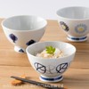 Hasamiyaki CtoC JAPAN Rice Bowl, Round Crest Chrysanthemum, φ4.5 x