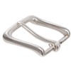 1 3/8" (35 mm) Silver Tone Rectangular Single Prong Belt