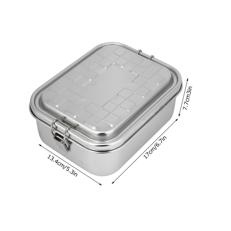 Single Layer Lunch Box Food Bento Container Stainless Steel 304