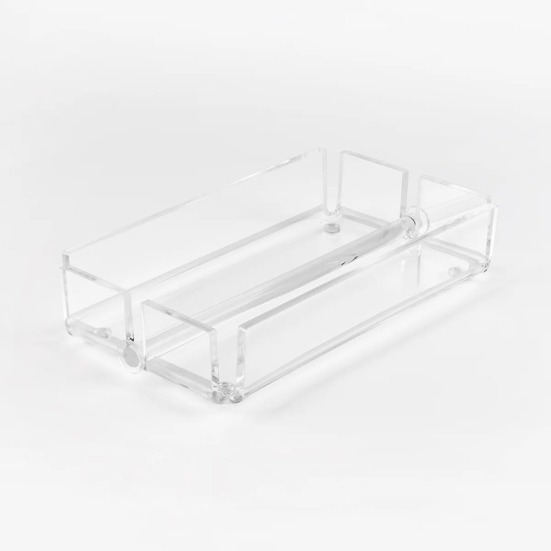 EL ORDEN DE LAS COSAS Servilletero Rectangular de Acrílico Transparente