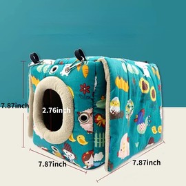 Barn Eleven Large Winter Warm Bird Nest House, Bird Bed for Cage, Parrot Nest Snuggle Shed Hut for Four Seasons, Easy to Install for Quaker Lovebirds (Green,Large)