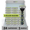 ShaveMOB 6-Blade Men's Razor Kit (Flex Head Handle + 12