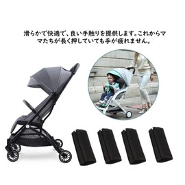 Mirhua Suitcase Handle Cover Protection Baby Stroller Suitcase Bag Handle Cover Handbag (Black) Set of 2