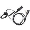 G Shape Earpiece PU Cable Walkie Talkie Earpiece with Mic