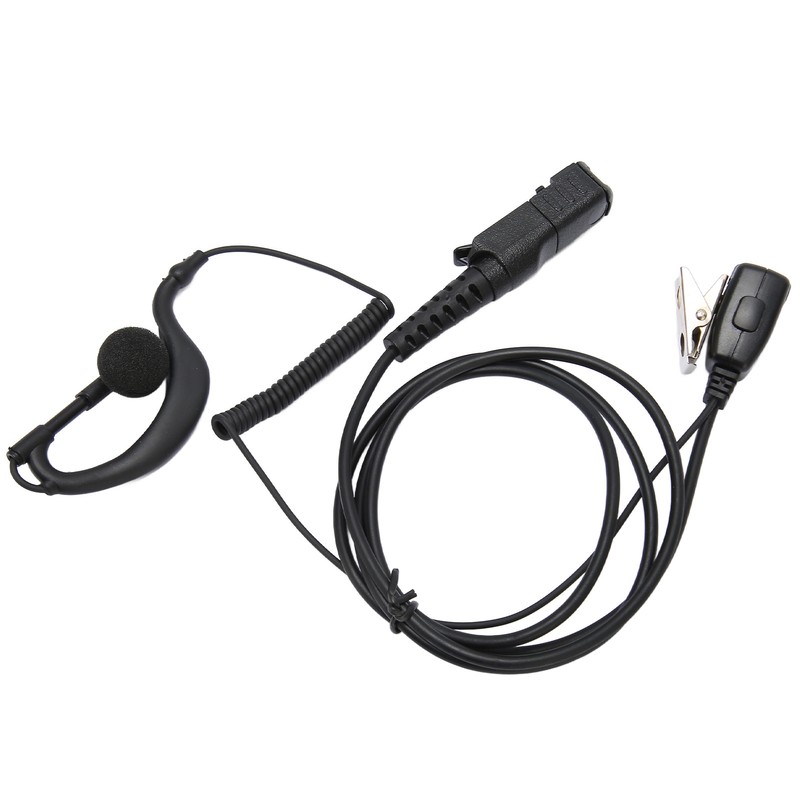 G Shape Earpiece PU Cable Walkie Talkie Earpiece with Mic