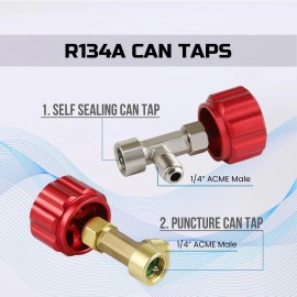 R134a Can Tap, Automotive Self Sealing and Puncture AC Freon Can Tap 134a Adapte