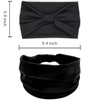IVARYSS Wide Headbands for Women, Black Knotted Head Wraps Turbans,