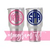 Yeti Monogram Decal Intials, Your Choice of Color & Style