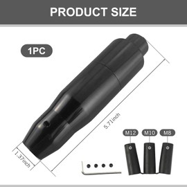 Prywog Automatic Shift Knob with Button, Metal Shifting Gears, 6 Speed Shift Knob, Universal for Most Cars (Black)