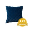PLWORLD Navy Blue Throw Pillow Covers 20x20 Inch, Pleated Decorative