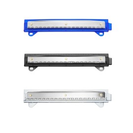 QWORK Set of 6 Ring Binder Punch, 3 Hole Punch, Binder Hole Punches, 5 Sheet Capacity, Plastic Ruler with Hole Puncher for Notebook or Binder, School or Office Use (Black, Clear, Blue)