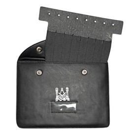 UK EMPIRE GROUP Masonic Regalia Pocket Jewel Holder (Large Size) Black Leather | Freemason jewelry Case/Pad