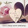 EYITUPC He Asked She Said Yes Engagement Gifts Photo Frame,