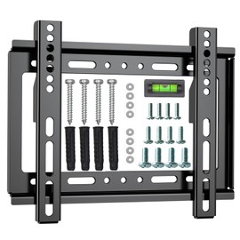 ASMXQY Fixed TV Wall Mount Bracket for 14-42 Inch Flat Screen TVs & Monitors, Universal TV Monitor Mount,Low Profile TV Mount Bracket VESA Up to 200x200mm, Super Slim -Position Wall Mount tv Bracket