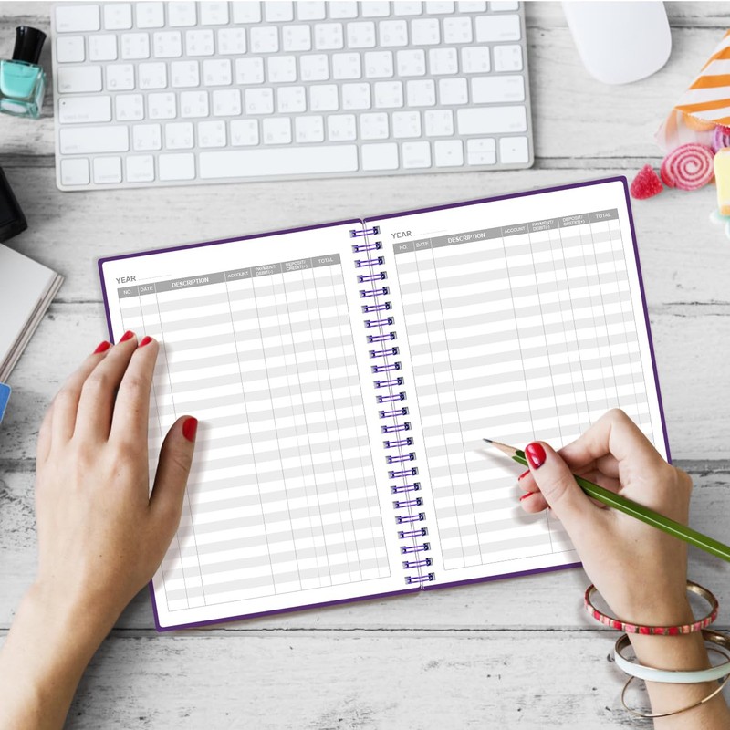 Accounting Ledger Book - A5 Ledger Book for Bookkeeping, Small