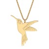 YINYA Stainless Steel Cute Hummingbird Necklace Pendant Bird Animals 18K