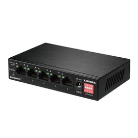 Edimax ES-5104PH V2 - Long Range 5-Port Fast Ethernet Switch with 4 PoE+ Ports & DIP Switch