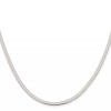 GlittersandGold Sterling Silver 3mm Magic Herringbone Chain Necklace