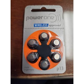 powerone NEW 6 pcs Power One PowerOne Hearing Aid Batteries size P13