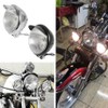 5.5" Motorcycle Headlight Front Round Visor Light Lamp Black/Chrome For