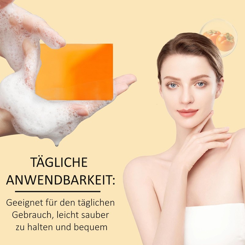 Soleneva Persimmon Shower Soap to Remove Odours - Natural Persimmon