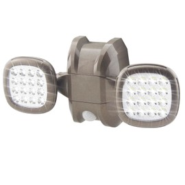 BIGLIGHT Motion Sensor Light Battery Operated, IP65 Waterproof Wireless Indoor Outdoor Security Flood Light Sensor Auto On Off for Porch, Patio, Stairs, Garage, Shed, 6000K White, Brown