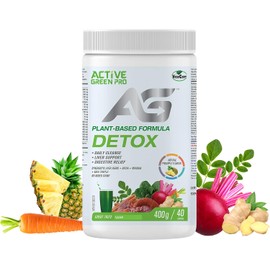 Active Green Pro | Detox Powder | Synergistic Liver Herbs | Reishi | Moringa | Vegetables | Plant-Based | No Fillers | No Sugar Added | 40 Servings